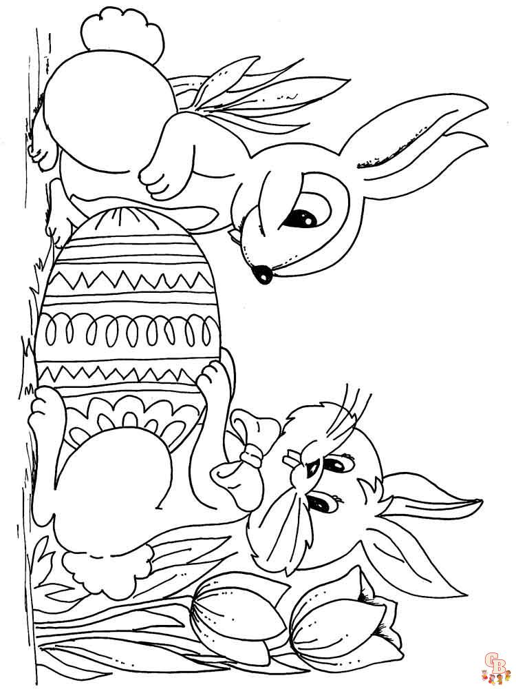 Easter Bunny Kleurplaat 18