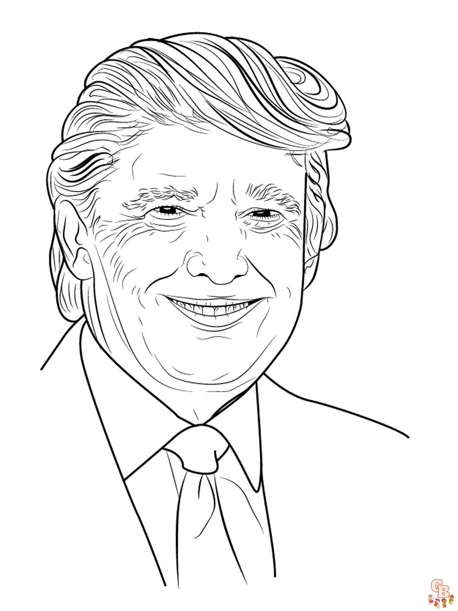 Donald Trump Kleurplaat 1