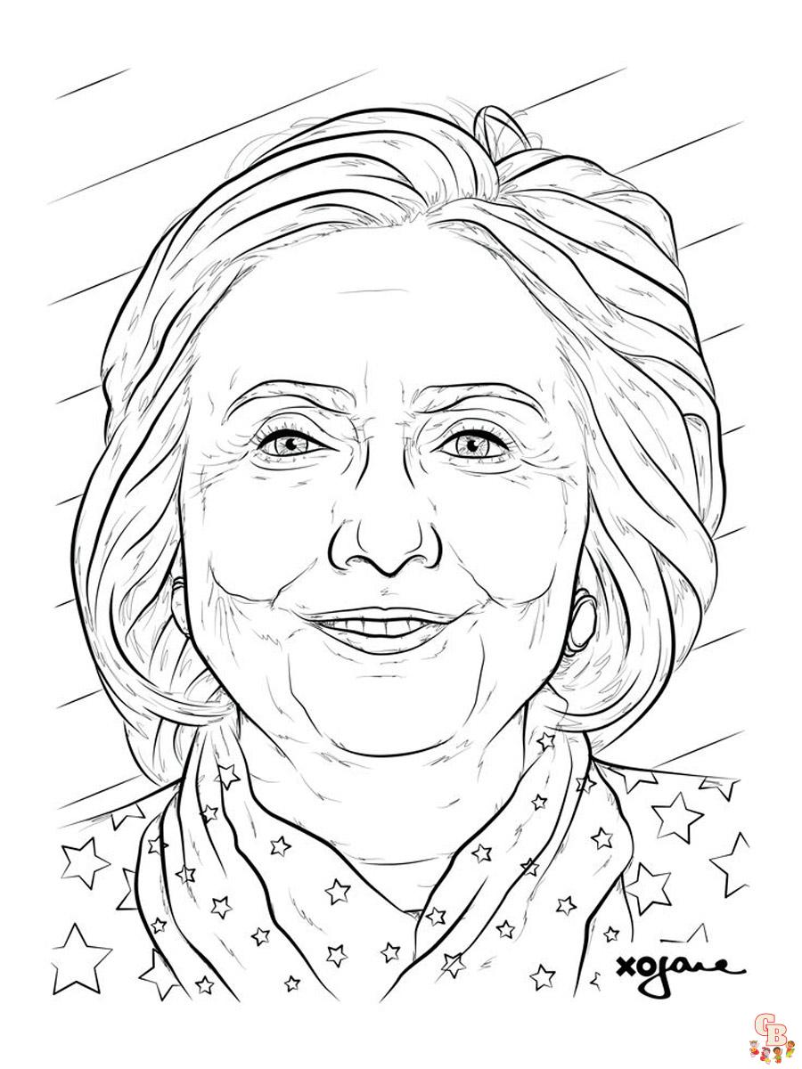 Hillary Clinton Kleurplaat 5