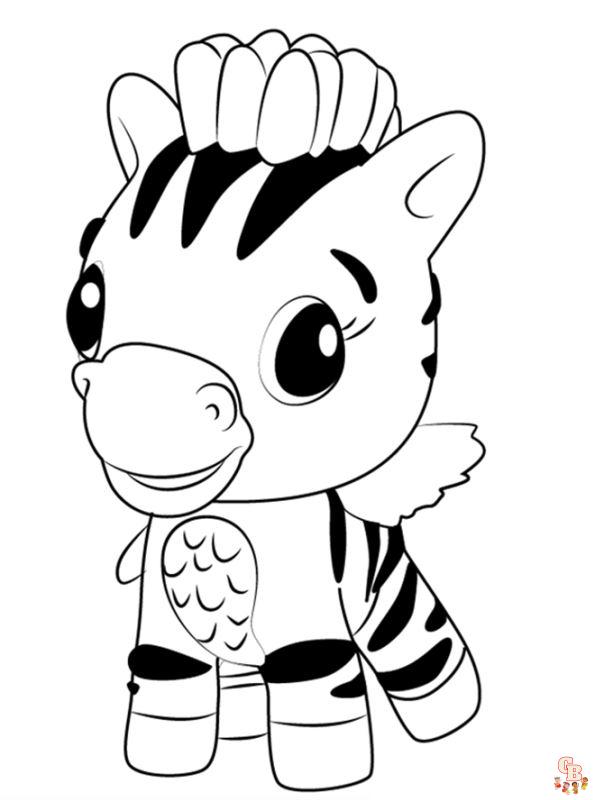 Zebra Kleurplaat 3