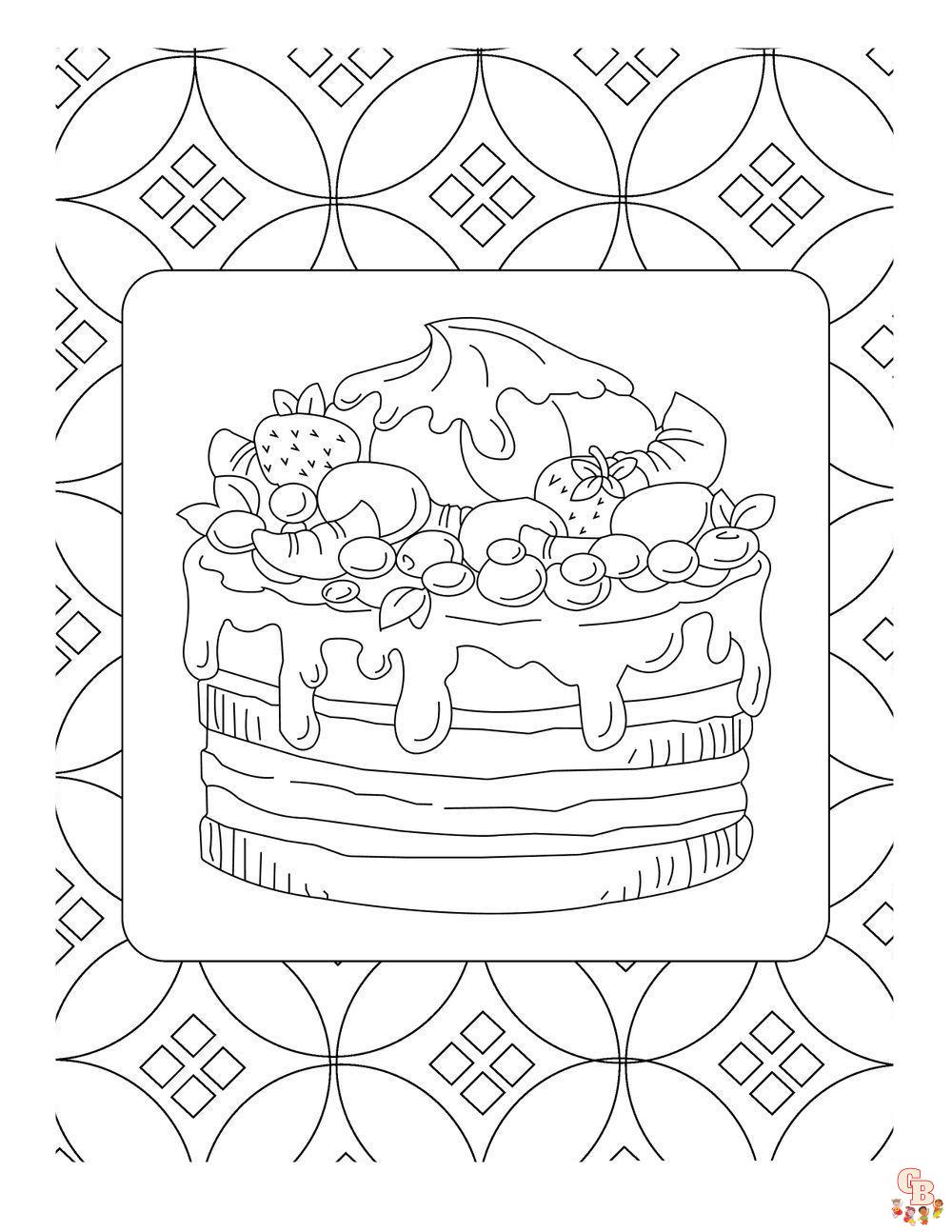 kleurplaat taartjes 17