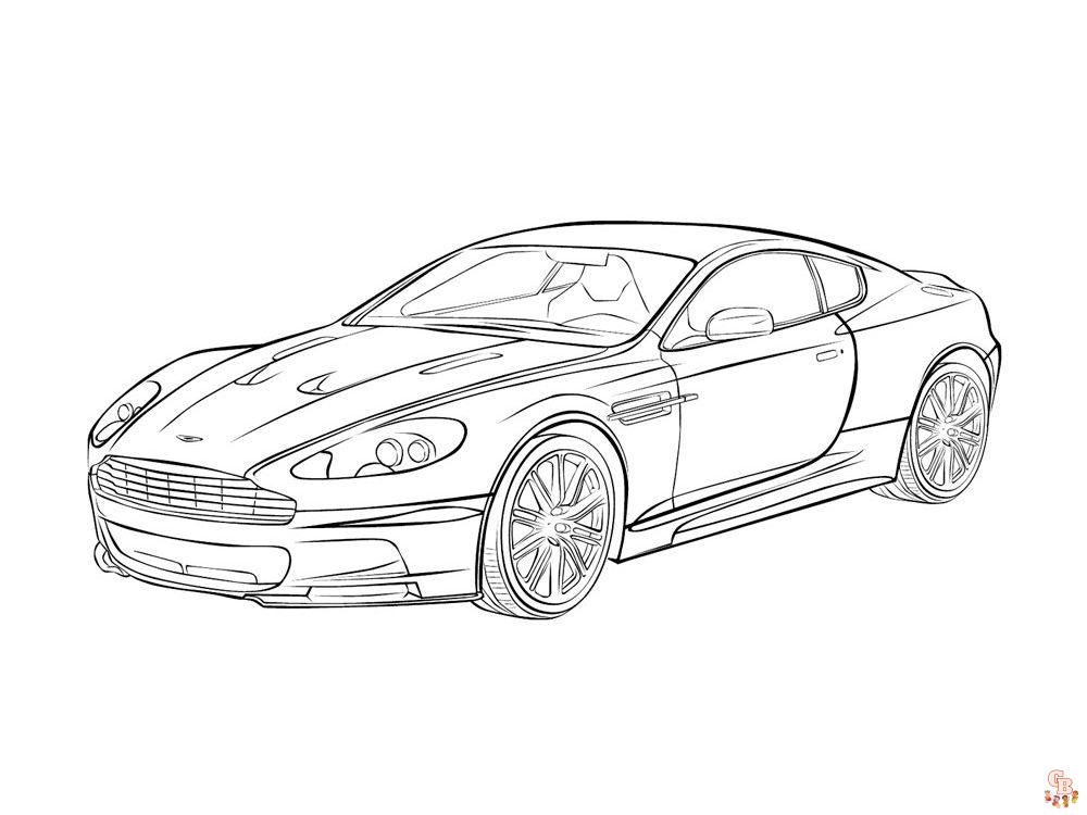 Aston Martin kleurplaat 13