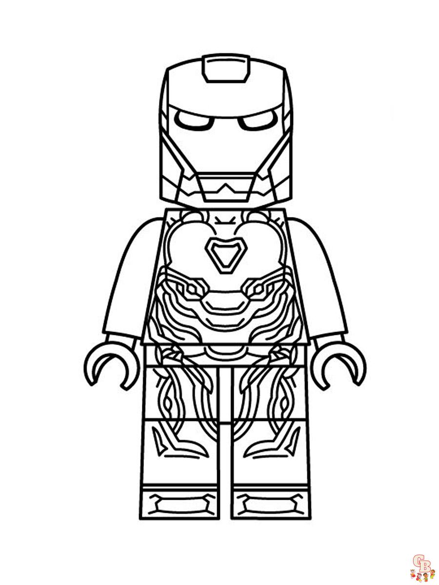 Lego Ironman kleurplaat 7