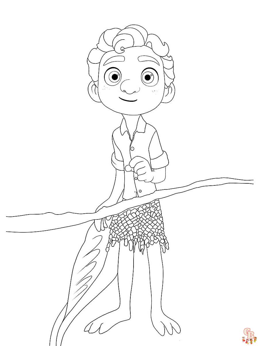 Luca Coloring Pages 8
