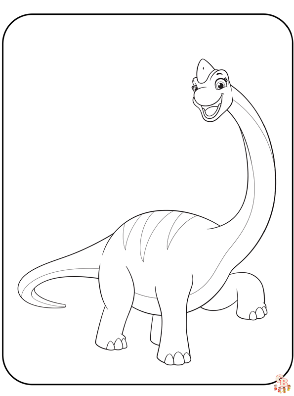 kleurplaat van brachiosaurus