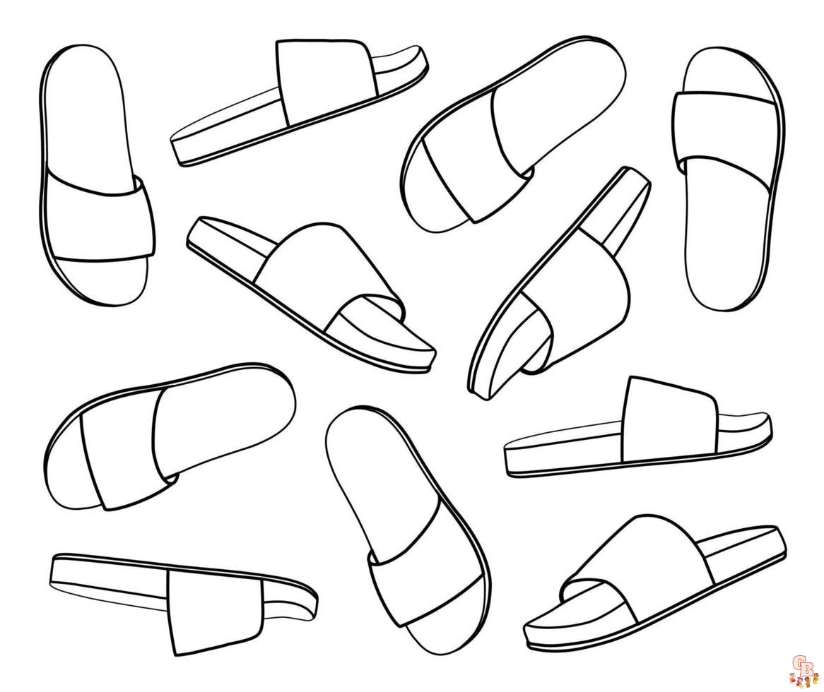 7507520 set van schoenen hand draw doodle outline schets vector