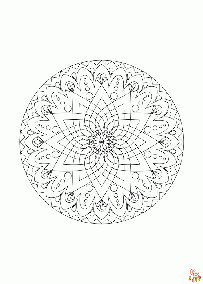 Eenvoudige Mandala Kleurplaat 2