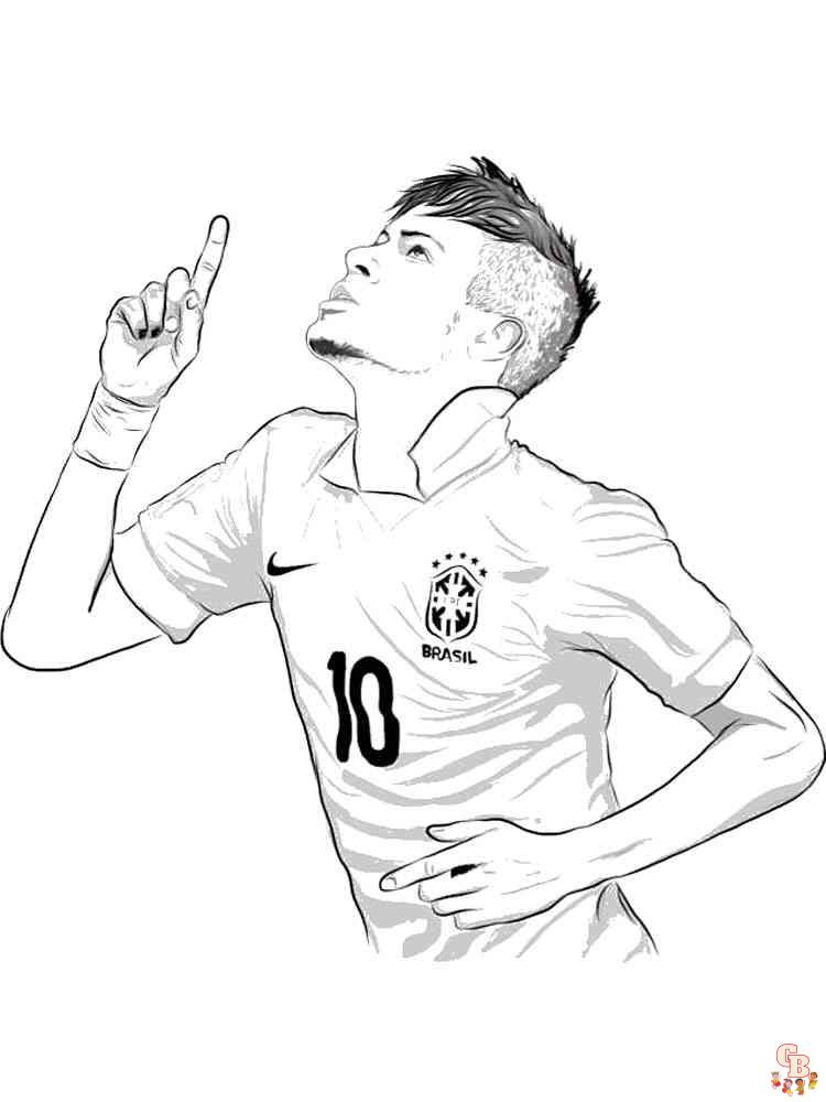 Neymar coloring pages 1