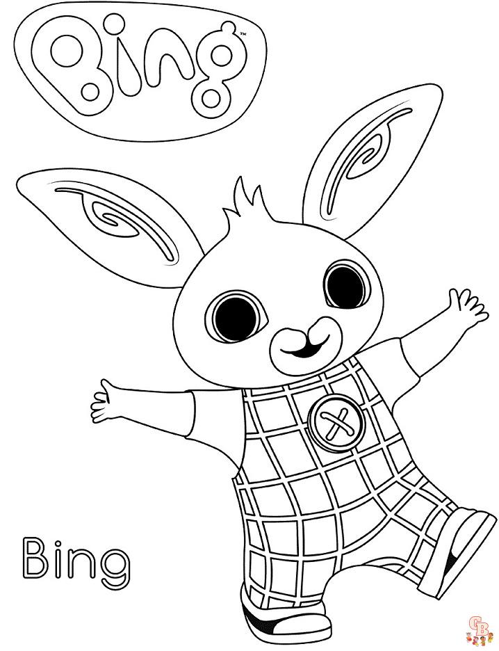 Gratis Bing kleurplaten om te printen - Vind leuke Bing kleurplaten voor kinderen