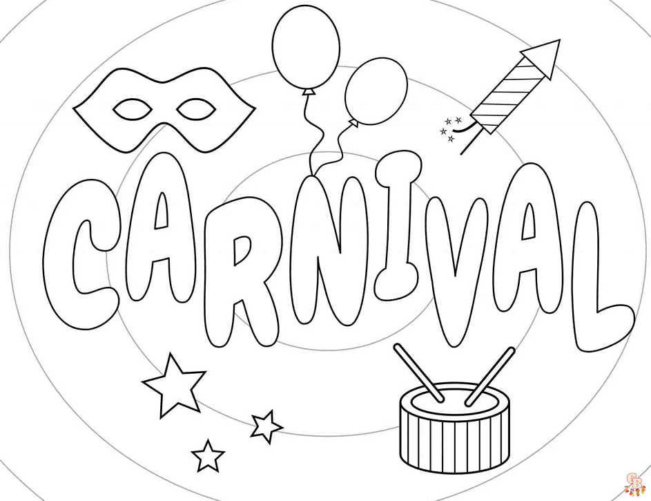 Gratis Carnaval Kleurplaten om te Printen - Ideeën, Maskers, Knutselwerkjes en Originele Ontwerpen