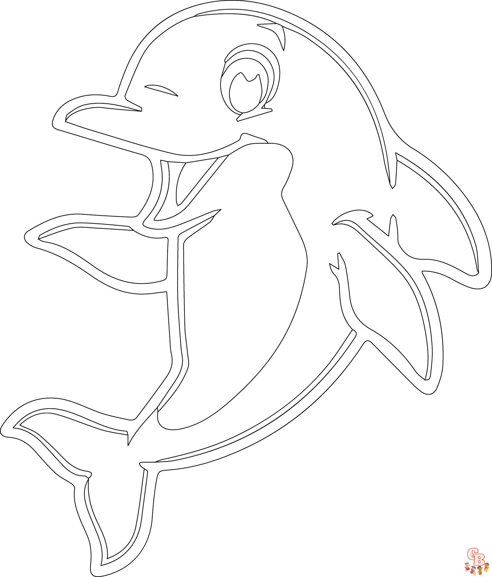 Printbare Kleurplaten van Dolfijnen - Gratis te Downloaden