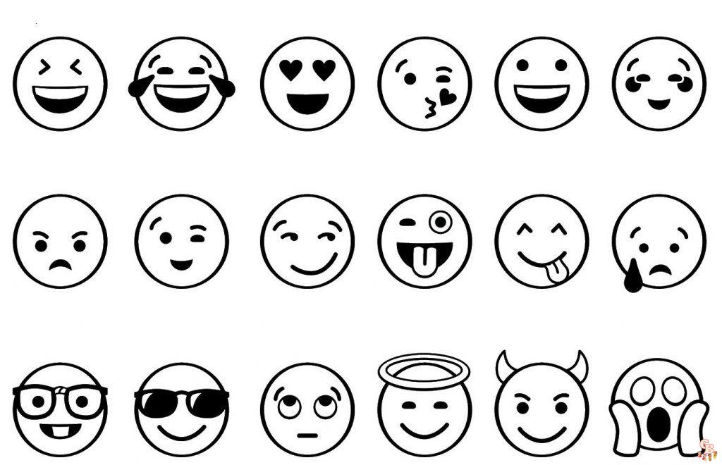 Leuke Emoji Kleurplaten voor Kinderen - 5 Gratis Kleurplaat Emoji om te Printen