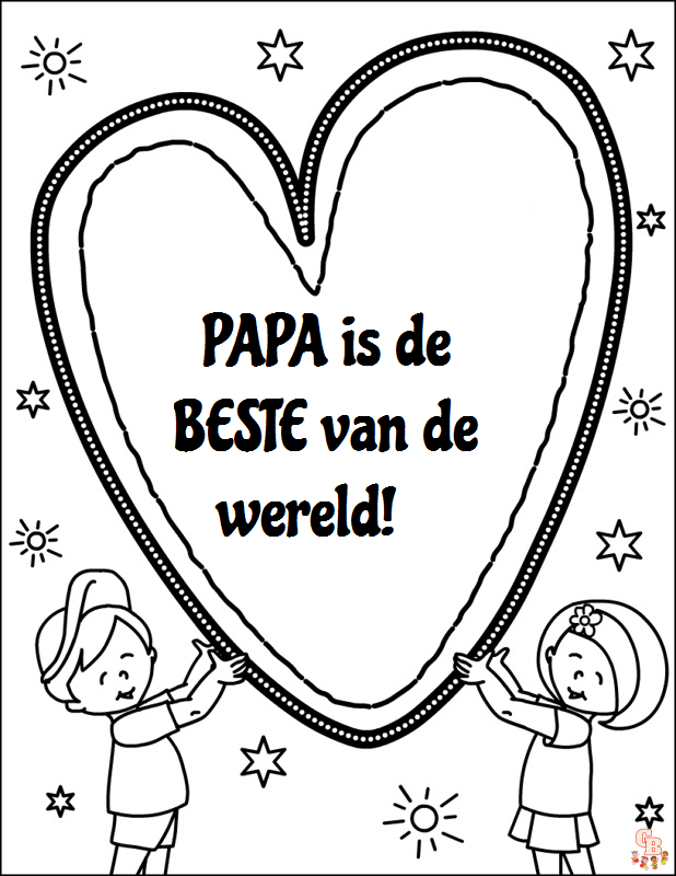 Gratis kleurplaten voor Vaderdag in het Nederlands