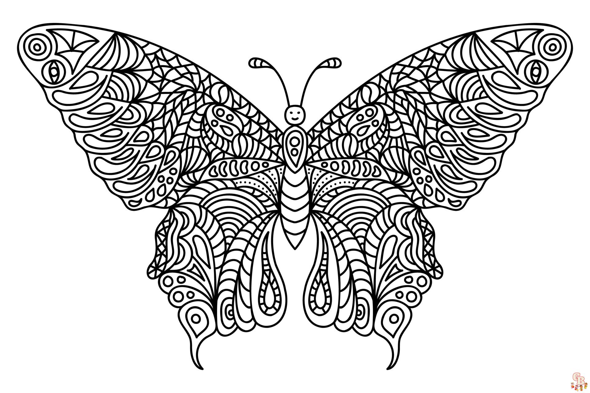 Mandala Vlinder Kleurplaat 4