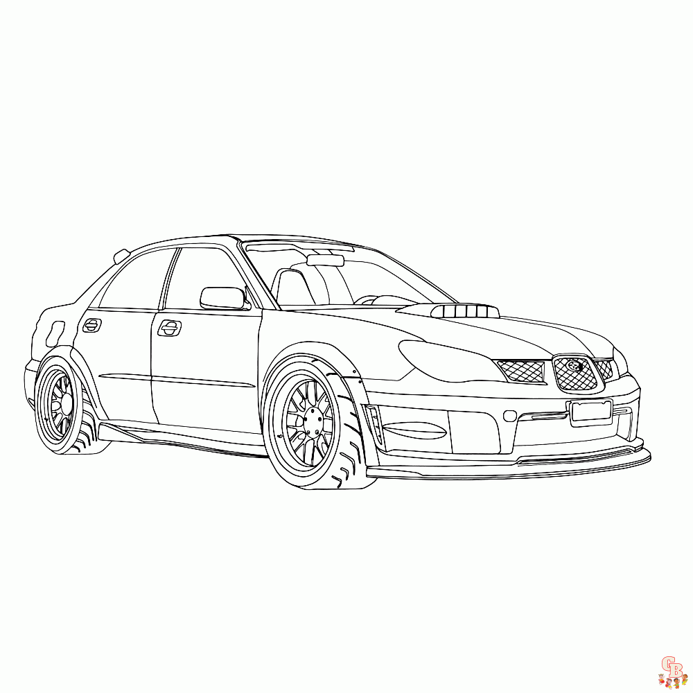 Subaru kleurplaten