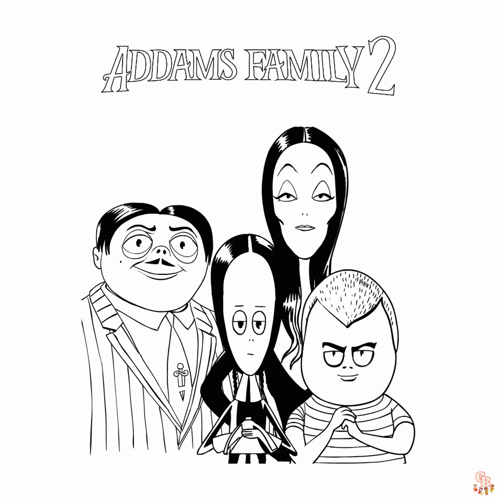 Addams Family Kleurplaten 6