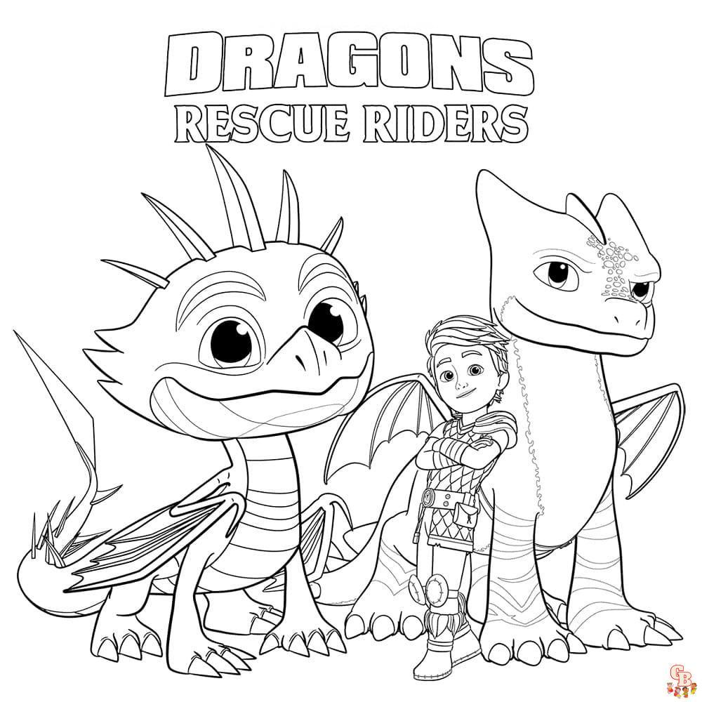 Dragons Rescue Riders kleurplaten 4