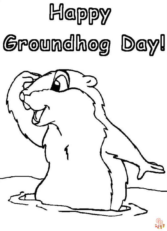 Groundhog Day kleurplaten 6