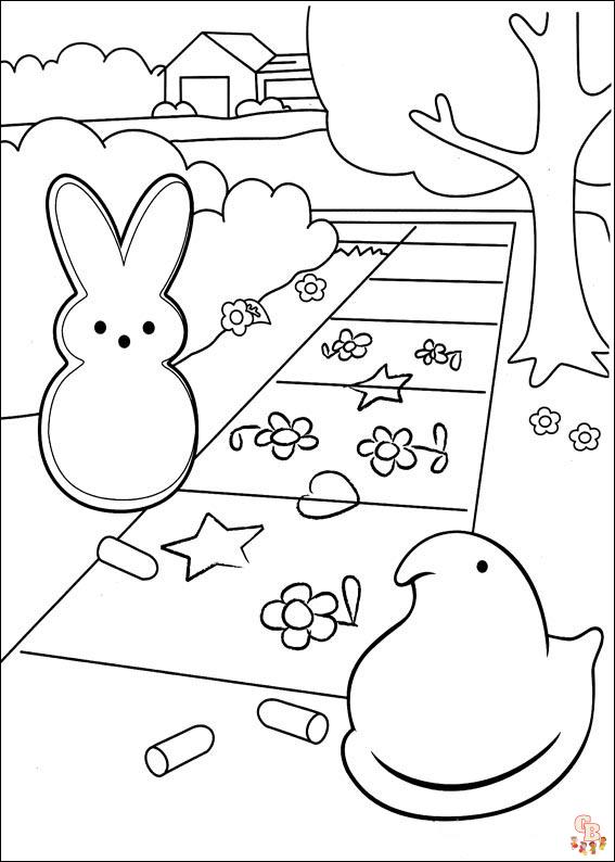 Marshmallow Peeps Kleurplaten 6